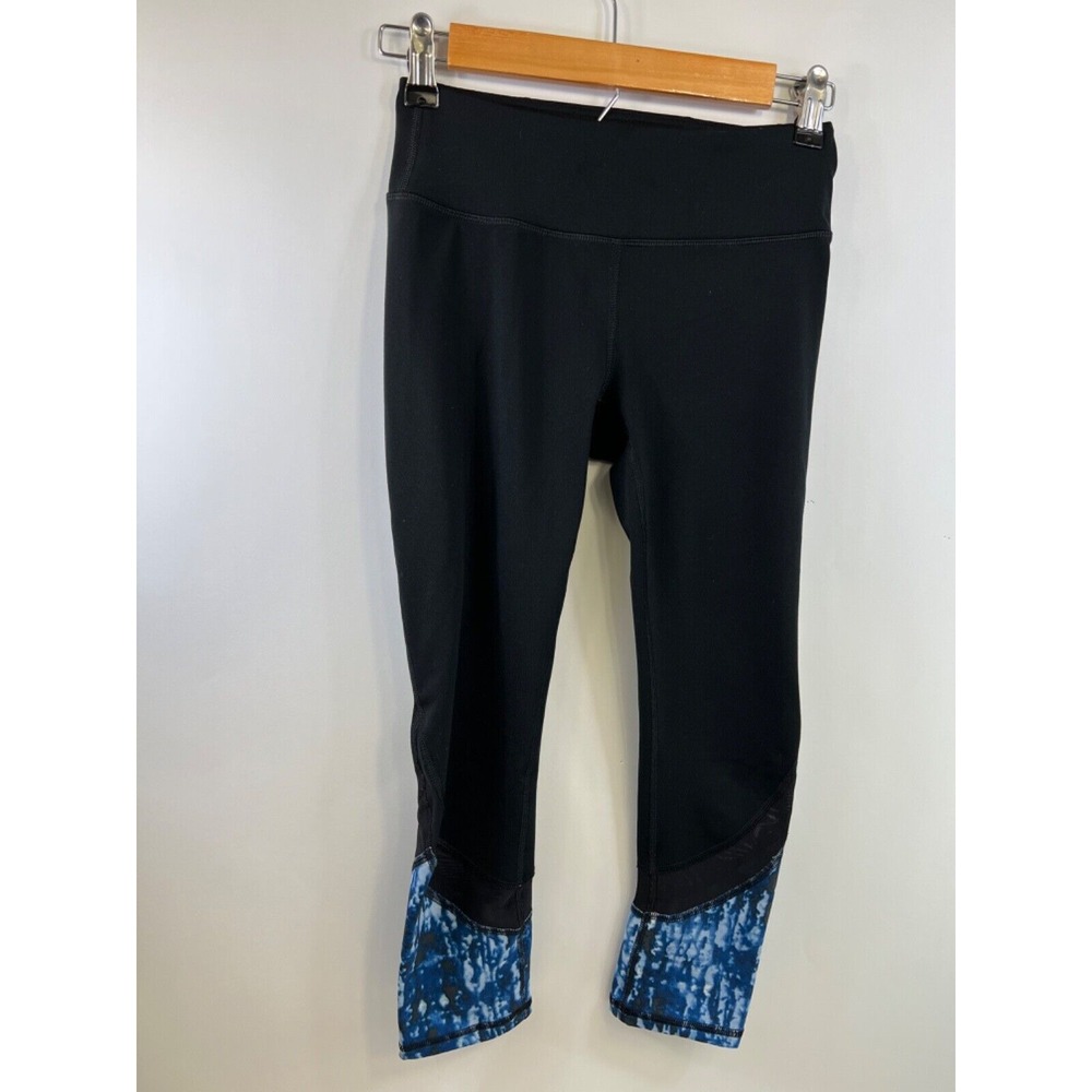 Gaiam Capri Yoga Pants Spandex Compression Legging, Black Women's Size XS